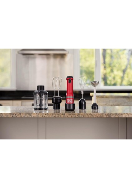 BCKM1014KR-QW Kitchen Wand 4 Parça Şarjlı/kablosuz El Blender Seti