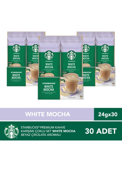 White Mocha Premium Kahve Karışımı 3 x 10'lu Paket (10X24gr)