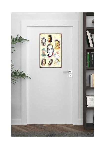 Türk Sineması Efsaneleri Retro Vintage DRTR0077 Ahşap Mdf Tablo modelleri