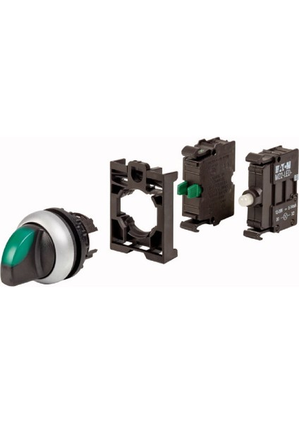M22-WRLK-G/K10/24 ,2-KONUM/KONTAK-1A YEŞIL-24V Kalıcı M22 Anahtar