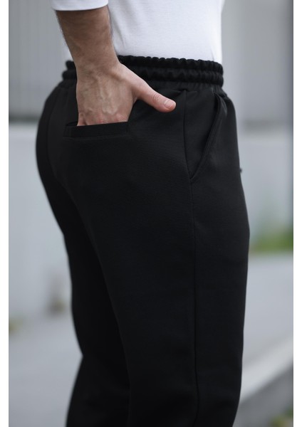 Siyah Beli Lastikli Modern Fit Erkek Jogger PANTOLON-2513 fiyatları