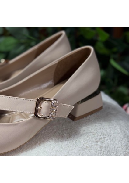 Modern Tasarım Kemerli Topuklu Babet M1054 fiyatları