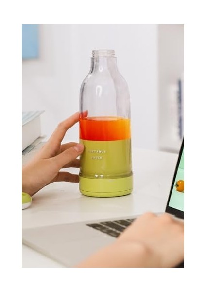 Smoothie Blender Taşınabilir Şarjlı Kişisel Mini Meyve Karıştırıcı 300 ml (Yeşil) fiyatları