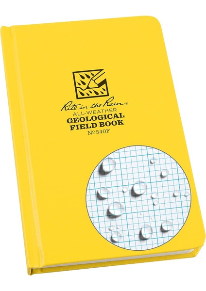 In The Rain Hava Koşullarına Dayanıklı Sert Kapaklı Defter, 4 3/4 "x 7 1/2", Sarı Kapak, Jeolojik Desen (No. 540F)