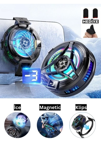 SL17 Derece Göstergeli Manyetik Metal Soğutmalı -3 Derece Telefon Hızlı Soğutucu Radyatör Fan fiyatları