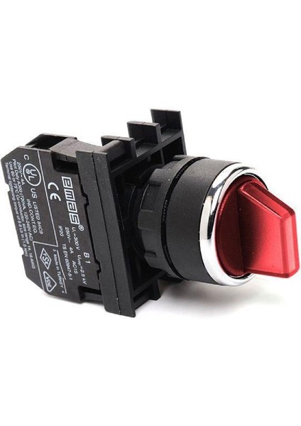 B100SL20K ,2-KONUM/KONTAK-1A Kırmızı Kalıcı M22 Anahtar