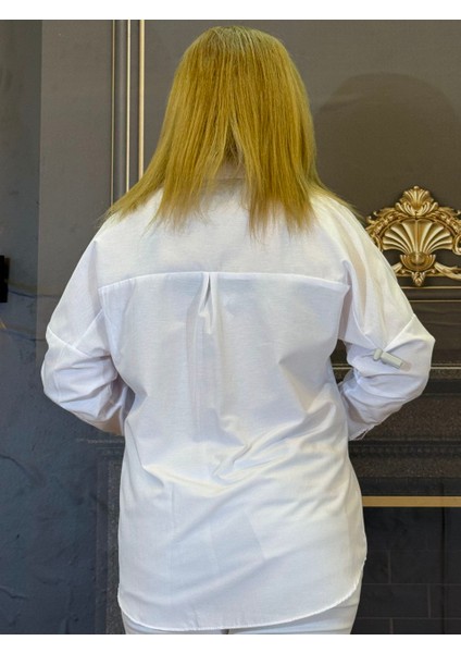 Gömlek,pamuklu Kumaş,yazlık,kadın,uzun Kollu,beyaz,erkek Yaka,poplin Düğmeli fiyatları