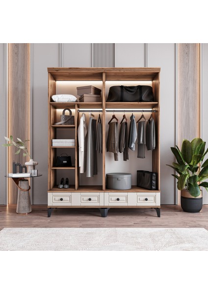 Terra 4 Kapaklı Çekmeceli Gardırop Tamamı Mdf (Aytaşı) modelleri