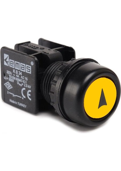 KB34RSO ,KONTAK-1A Etanj+Yön Sarı Yaylı M22 Buton
