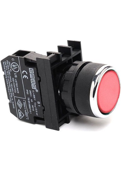 B200DK ,kontak-1k Kırmızı Yaylı M22 Buton