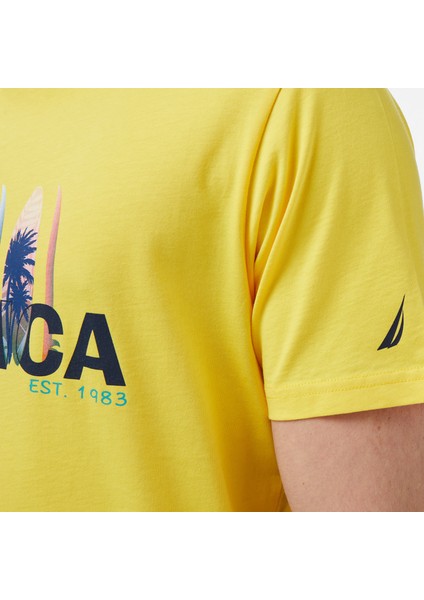 Erkek Sarı Regular Fit T-Shirt indirimleri