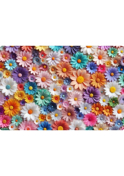 Çiçek Dikdörtgen Pasta Yenilebilir Resim Baskı 28x19 cm
