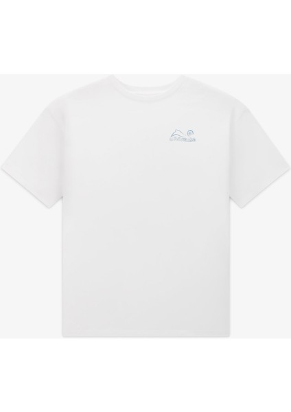 Erkek Baskılı Beyaz T-Shirt