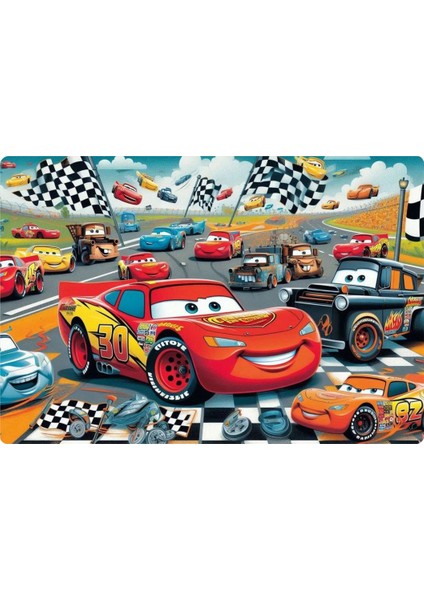 Cars Dikdörtgen Pasta Yenilebilir Resim Baskı 28x19 cm