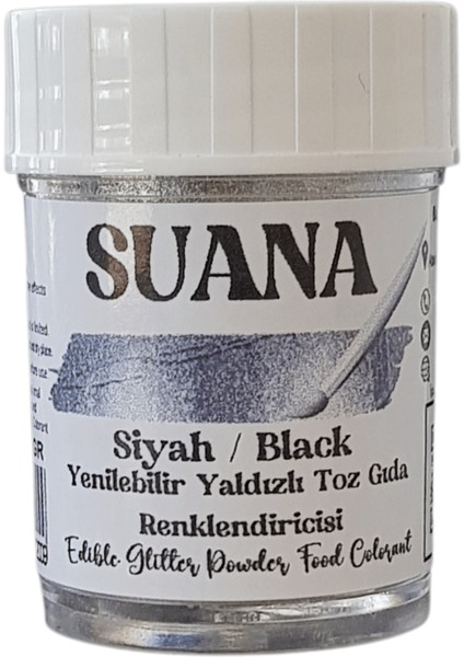 Siyah Metalik Toz Gıda Renklendiricisi 5 gr