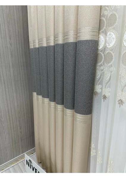 Nivemeshome Manavgat Krem FT632113 V-113 1/3 Sık Pileli Fon Perde Apm fiyatları
