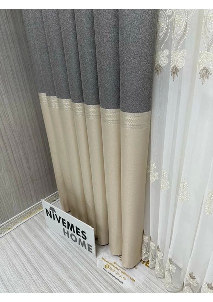 Nivemeshome Manavgat Krem FT632113 V-113 1/3 Sık Pileli Fon Perde Apm modelleri
