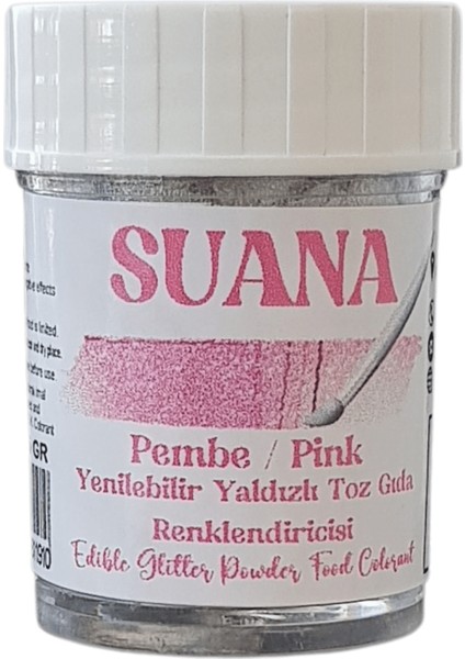 Pembe Metalik Toz Gıda Renklendiricisi 5 gr