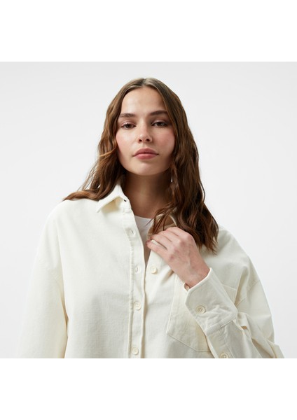 Kadın Beyaz Regular Fit Gömlek fırsatları