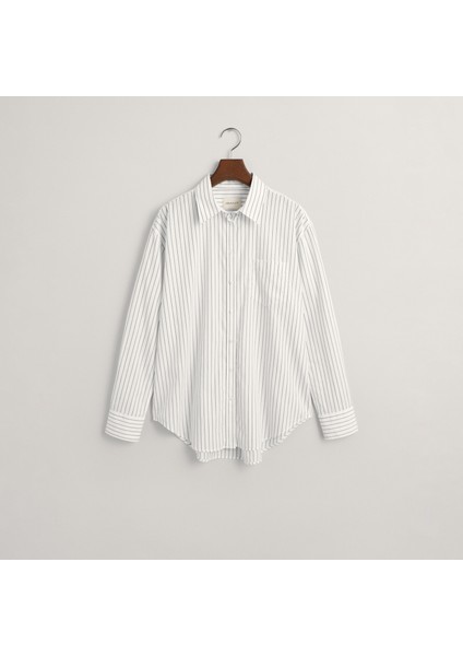 Kadın Beyaz Relaxed Fit Düğmeli Yaka Gömlek modelleri