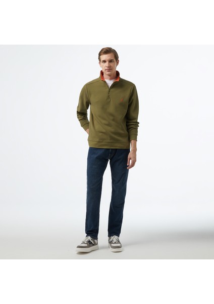 Erkek Yeşil Regular Fit Sweatshirt modelleri