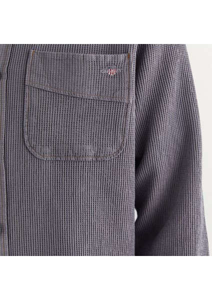 Erkek Gri Oversize Fit Ekose Gömlek indirimleri