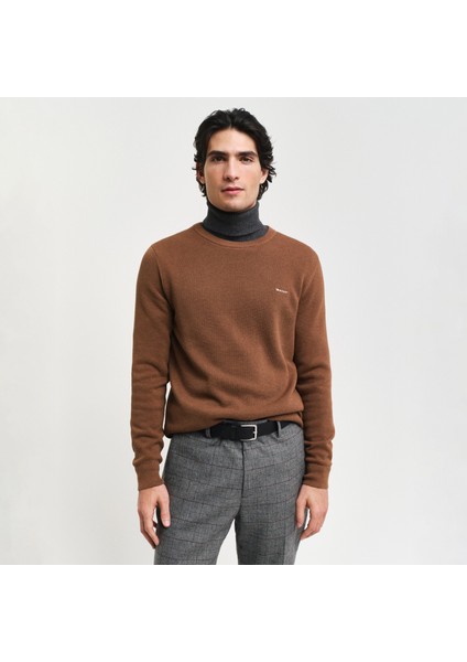Erkek Regular Fit Bisiklet Yaka Kazak
