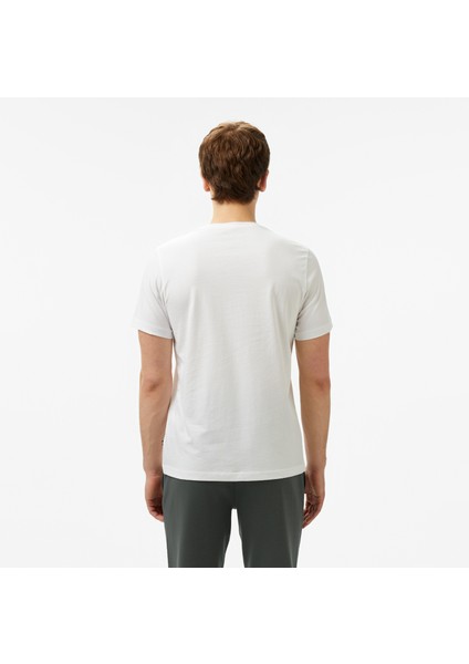 Erkek Beyaz Regular Fit Baskılı T-Shirt fiyatları