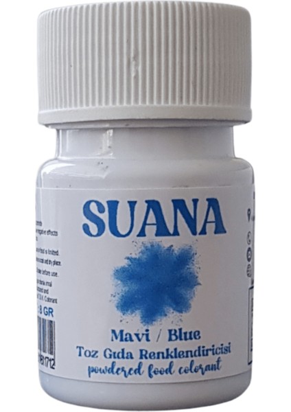 Su Bazlı Toz Gıda Boyası 8 gr Mavi