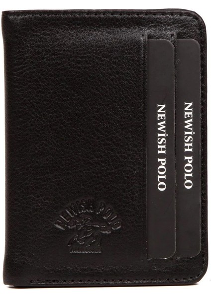 Erkek Hakiki Deri Cüzdan ve Kartlık – NEWPOLO348 - Siyah modelleri