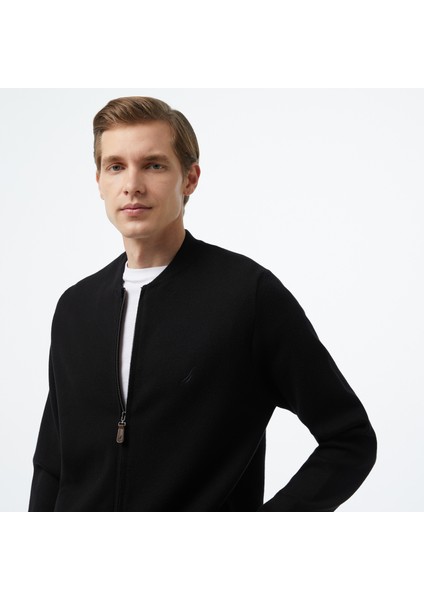 Erkek Siyah Regular Fit Hırka fırsatları