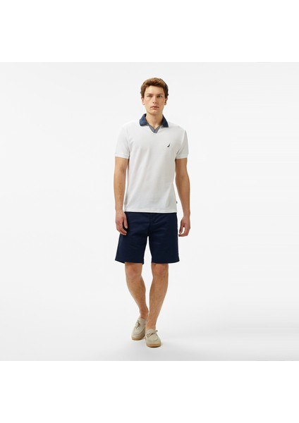Erkek Beyaz Classic Fit Polo Yaka T-Shirt modelleri