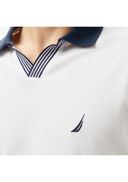 Erkek Beyaz Classic Fit Polo Yaka T-Shirt indirimleri