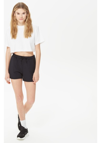Kadın Siyah Oversize Şort