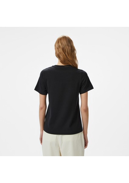 Kadın Siyah Regular Fit Kısa Kollu T-Shirt fiyatları