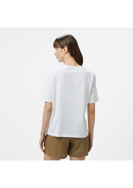 Kadın Beyaz Regular Fit Nakışlı T-Shirt fiyatları