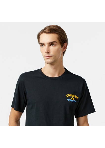 Erkek Baskılı Siyah T-Shirt fırsatları