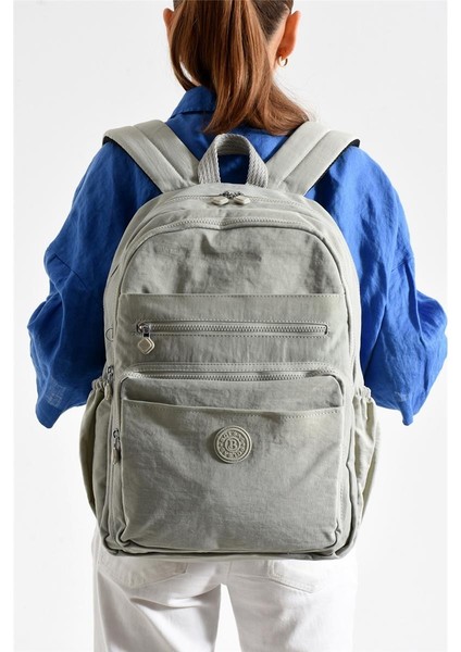 Bolsas 1095 Su Geçirmez Ithal Krinkıl Kumaş Laptop Bölmeli Okul ve Günlük Sırt Çantası A.gri fiyatları
