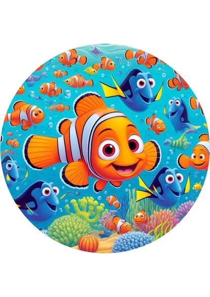 Nemo Yuvarlak Pasta Yenilebilir Resim Baskı 20 cm