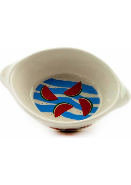 Karpuz 02 Tasarımlı Seramik Çerezlik & Kahve Yanı Sunumluk