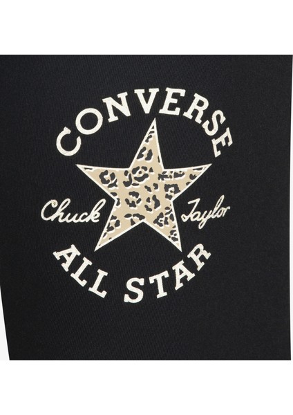 Graphıc Ruched Çocuk Siyah Eşofman Altı