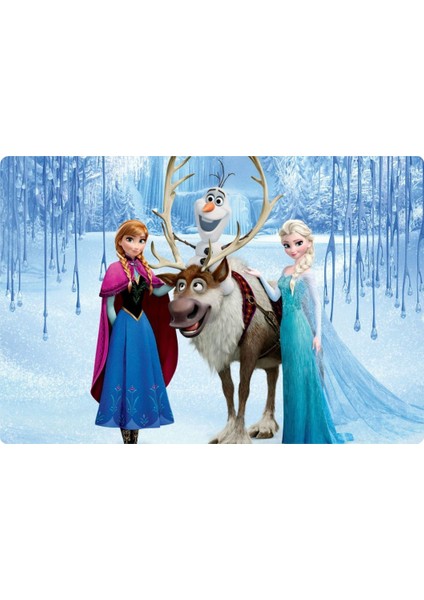 Frozen Dikdörtgen Pasta Yenilebilir Resim Baskı 28x19 cm