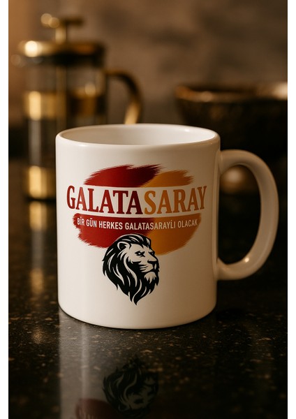 3 Lü Paket Galatasaray Logo Baskı Porselen Kupa Bardak fırsatları