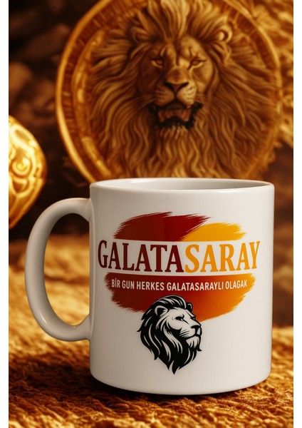 3 Lü Paket Galatasaray Logo Baskı Porselen Kupa Bardak indirimleri