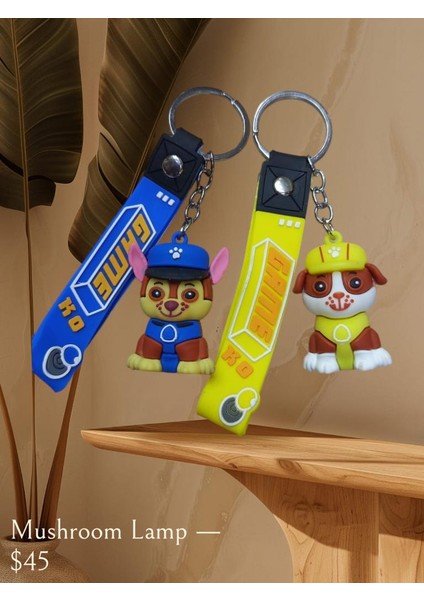 Paw Patrol Karikatür Anime Figür Pvc Bebek Anahtarlık Çanta Anahtarlık Süsü 2 Adet