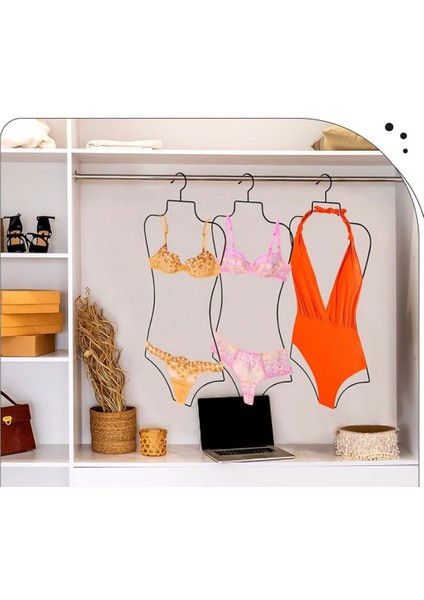 Metal Vücut Formlu Bikini Mayo Askısı Siyah Kaplama(1 Adet) fırsatları