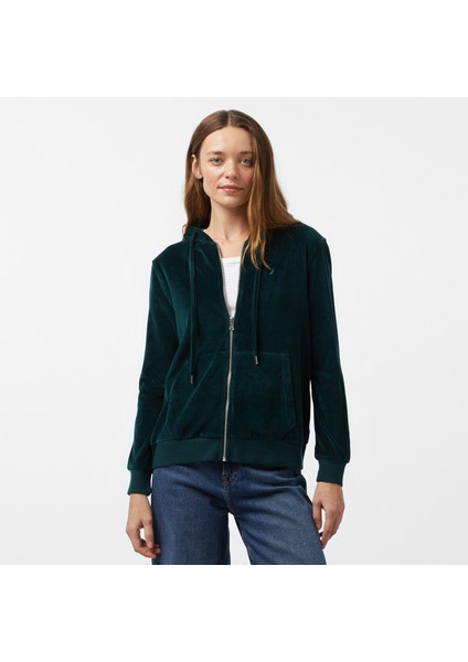 Kadın Yeşil Regular Fit Sweatshirt