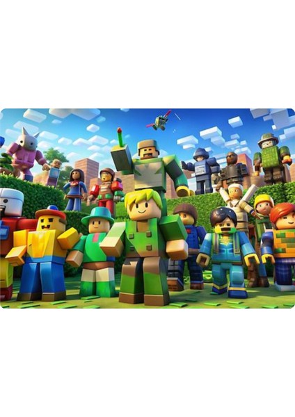 Minecraft Dikdörtgen Pasta Yenilebilir Resim Baskı 28x19 cm