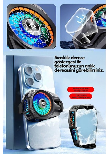 SL16 Derece Göstergeli Metal Soğutmalı Telefon Hızlı Soğutucu Radyatör Fan Tüm Telefonlara Uyumlu fırsatları