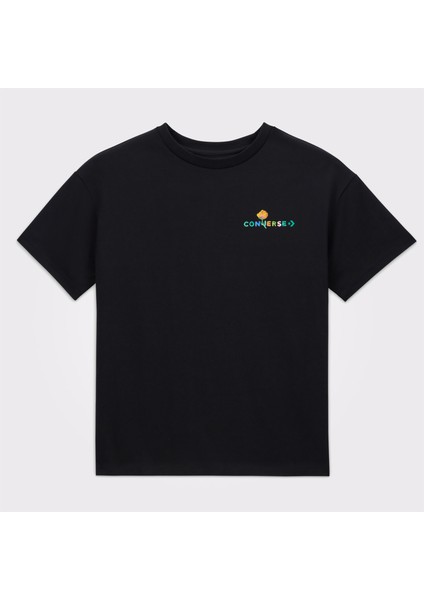 Retro Quarter Zip Erkek Siyah Sweatshirt